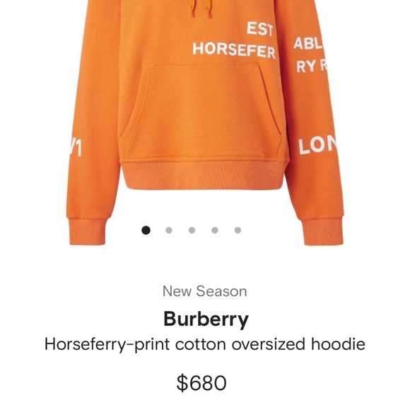 - Orange real burberry size large hoodie. In very good condition. Not been sold - Picture 6 of 6